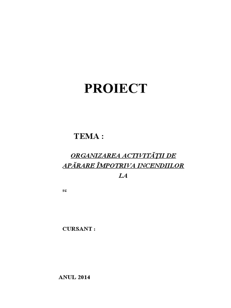 PSI-Proiect Model - Andirivac | PDF