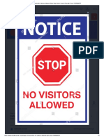 Notice No Visitors Allowed Sign Stop Stock Vector (Royalty Free) 1767829727