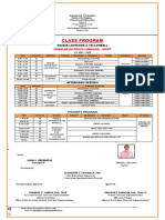 Class Program: Modular Distance Learning - Print