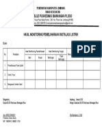 Hasil Monitoring Pemeliharaan Instalasi Listrik