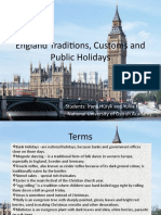 England Traditions, Customs and Public Holidays
