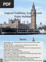 England Traditions, Customs and Public Holidays