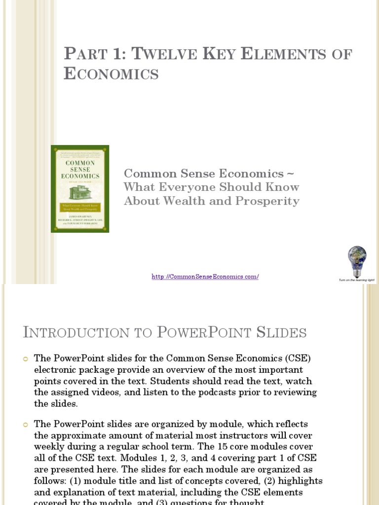 Twelve Key Elements of Economics PDF Economic Equilibrium Demand