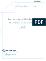 World Bank - Food Insecurity and Rising Food Prices - What Do We Learn From Experiential Measures?