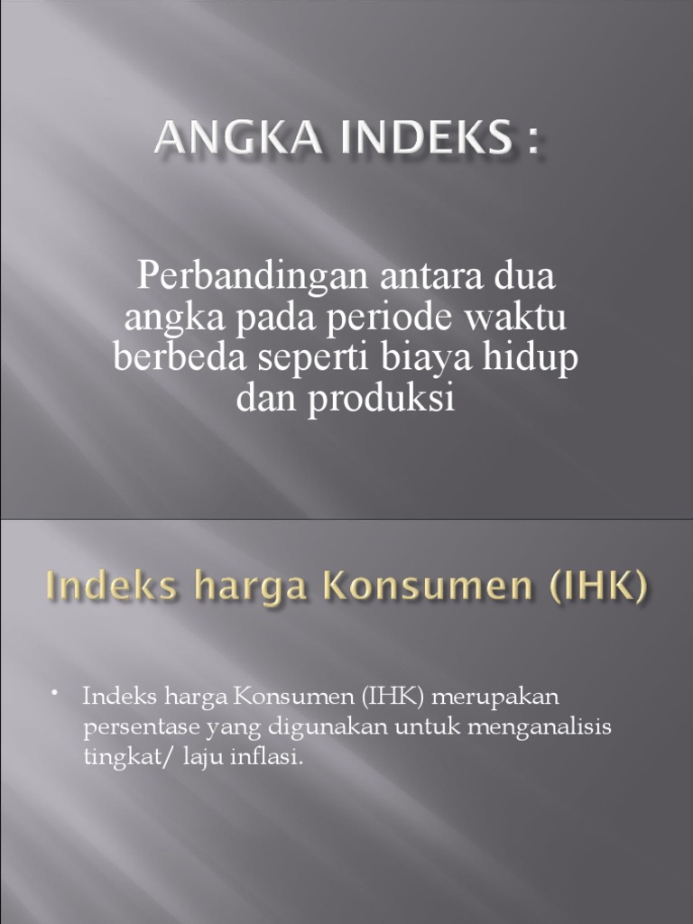 Indeks Harga dan Inflasi: Analisis IHK | PDF