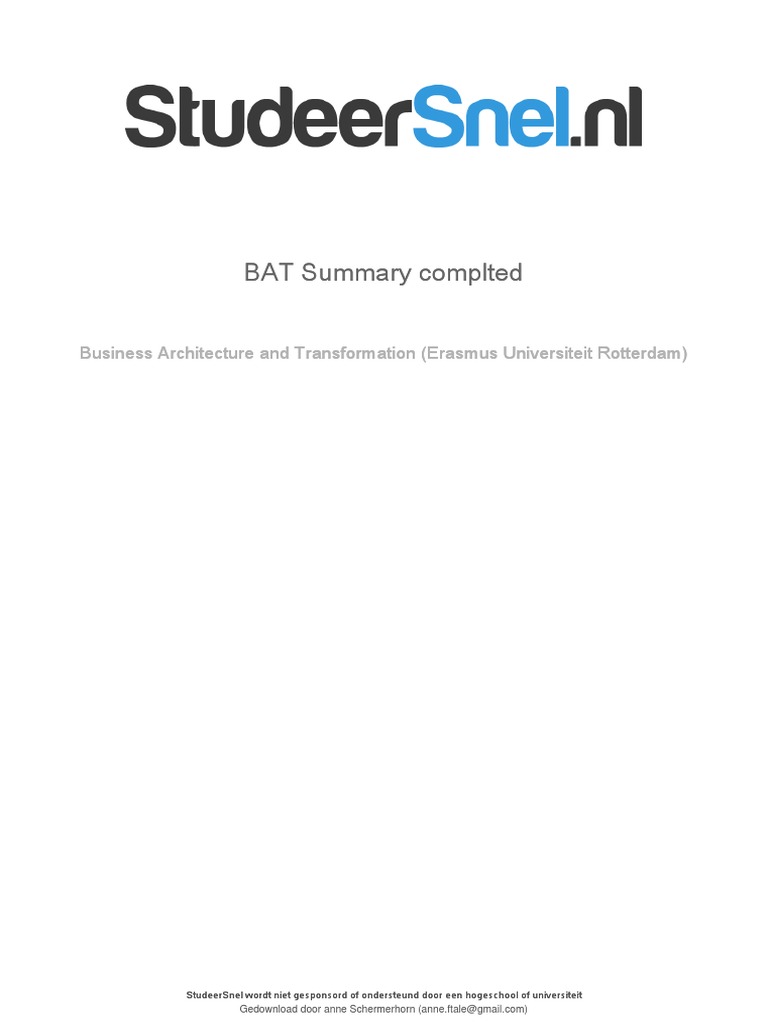 Bat Summary Other | PDF | Strategic Management | Governance