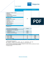 Plan dental con detalle de prestaciones y primas