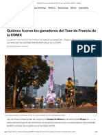 Quiénes fueron los ganadores del Tour de Francia de la CDMX - Infobae
