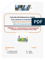 Université Sidi Mohamed Ben Abdellah: Ecole Supérieure de Technologie-Fès
