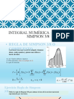 Regla Simpson 3/8 para integrales numéricas