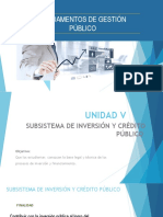 Gestión de Inversión y Crédito Público