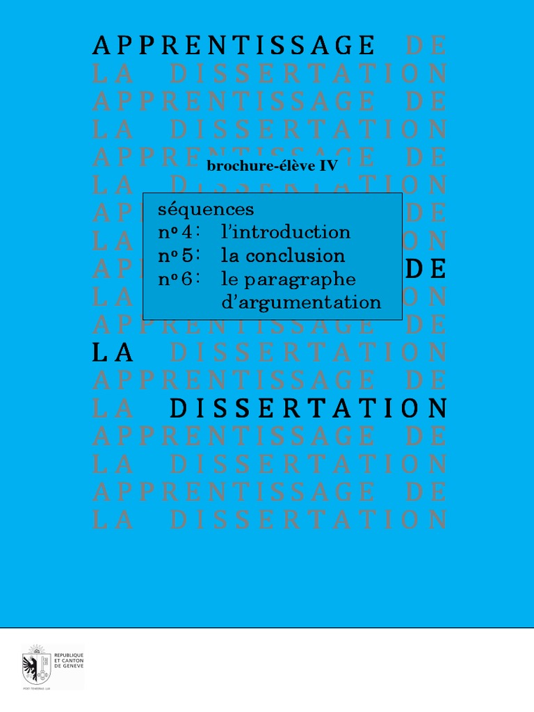 Apprentissage de la Dissertation | PDF | Raison | Argumentation