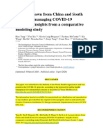 Lessons Drawn From China and South Korea For Managing COVID-19 Epidemic: Insights From A Comparative Modeling Study