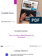 Grade 6 - Finding Credible News - Lesson Slides
