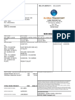 Non-Negotiable Copy: Bill of Lading N°