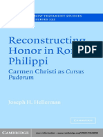 Joseph H. Hellerman - Reconstructing Honor in Roman Philippi - Carmen Christi As Cursus Pudorum (Society For New Testament Studies Monograph Series) (2005)