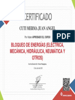 Curso Bloqueo de Energías (Eléctrica, Mecánica, Hidráulica, Neumática y Otros) - Doc 47514571 - CUTI MERMA JUAN ANGEL