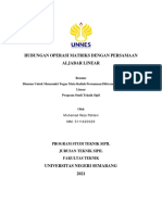 Hubungan Operasi Matriks Dengan Persamaan Aljabar Linear