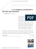 BALANCE ¿Cómo Hacer Un Balance Constructivo Del Año Que Termina - Gestiopolis