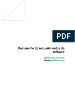 Documento de Requerimientos de Software Plantilla