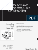 DUTIES AND RESPONSIBILITIES OF TEACHERS