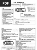 FT-891 Quick Manual: (PWR/LOCK) Key RF/SQL Knob