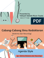 Cabang Ilmu Kedokteran Biokimia Dan Neurologi