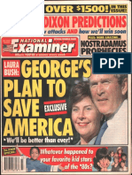 Nat Examiner Oct 23rd 2001 - George's Plan To Save America (Lores)