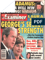Nat Examiner Oct 9th 2001 - George's Secret Strength, Laura Bush (Lores)