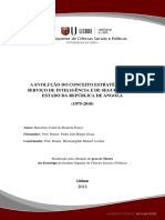 A Evolução Do Conceito Estratégico Do Serviço de Inteligência e de Segurança Do Estado Da República de Angola