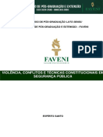 Violência Conflitos e Técnicas Constitucionais em Segurança Pública