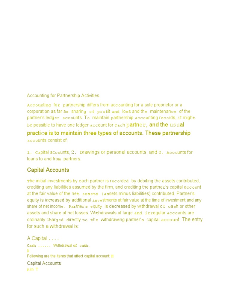 Partnership Accounting Essentials Guide | PDF | Debits And Credits ...