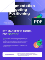 Segmentation Targeting Positioning: Spotify