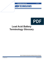Lead Acid Battery Terminology Glossary: Technical Bulletin
