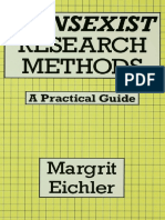 Nonsexist Research Methods - MARGRIT EICHLER