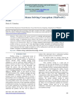 Mathematical Problems Solving Conception (MaProSC) Scale