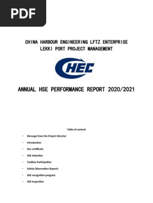 Annual Hse Performance Report