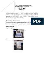 Determinación de la demanda química de oxígeno (DQO) en muestras de agua