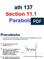 11.1 Parabolas