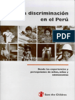 La discriminación en Perú desde la perspectiva de niños