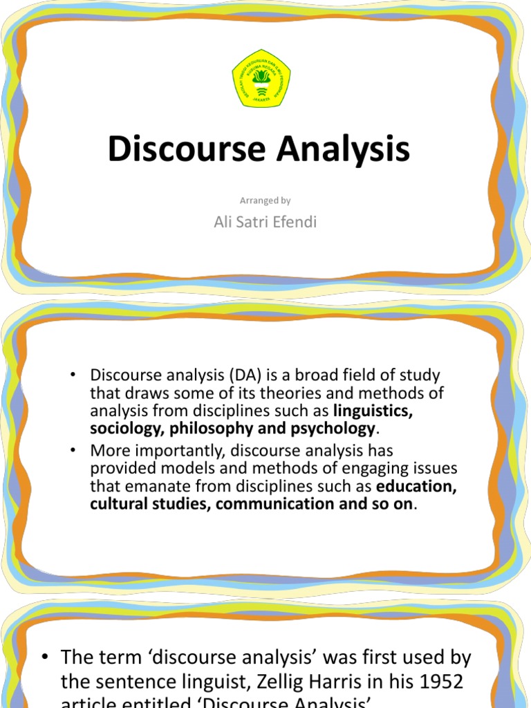Understanding Discourse Analysis | PDF | Discourse | Linguistics