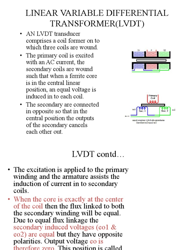 Linear Variable Differential Transformer (LVDT) | PDF