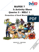 Mapeh 7 Health Activity Sheet: Quarter 3 - MELC 1