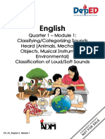 English2 - q1 - Mod1 - Classifying Categorizing Animals Mechanical Objects Musical Instruments Environmental - v2