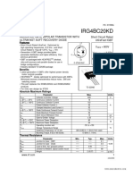 Irg4Bc20Kd: Insulated Gate Bipolar Transistor With Ultrafast Soft Recovery Diode Short Circuit Rated Ultrafast Igbt