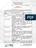 A. Types of Curricula in Schools: St. Paul University Surigao