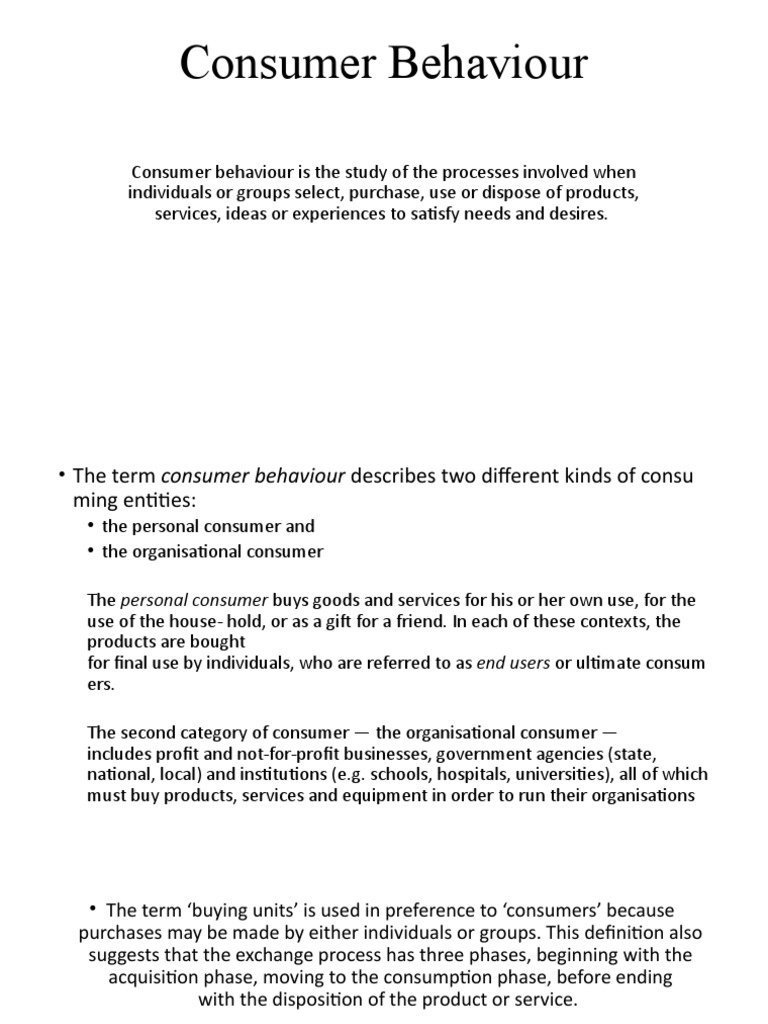 Understanding Consumer Behaviour Insights | PDF | Perception | Marketing