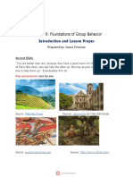 Chapter 9: Foundations of Group Behavior: Introduction and Lesson Proper