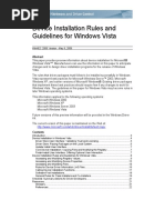 Device Installation Rules and Guidelines For Windows Vista