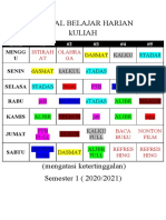 Jadwal Belajar Harian Kuliah